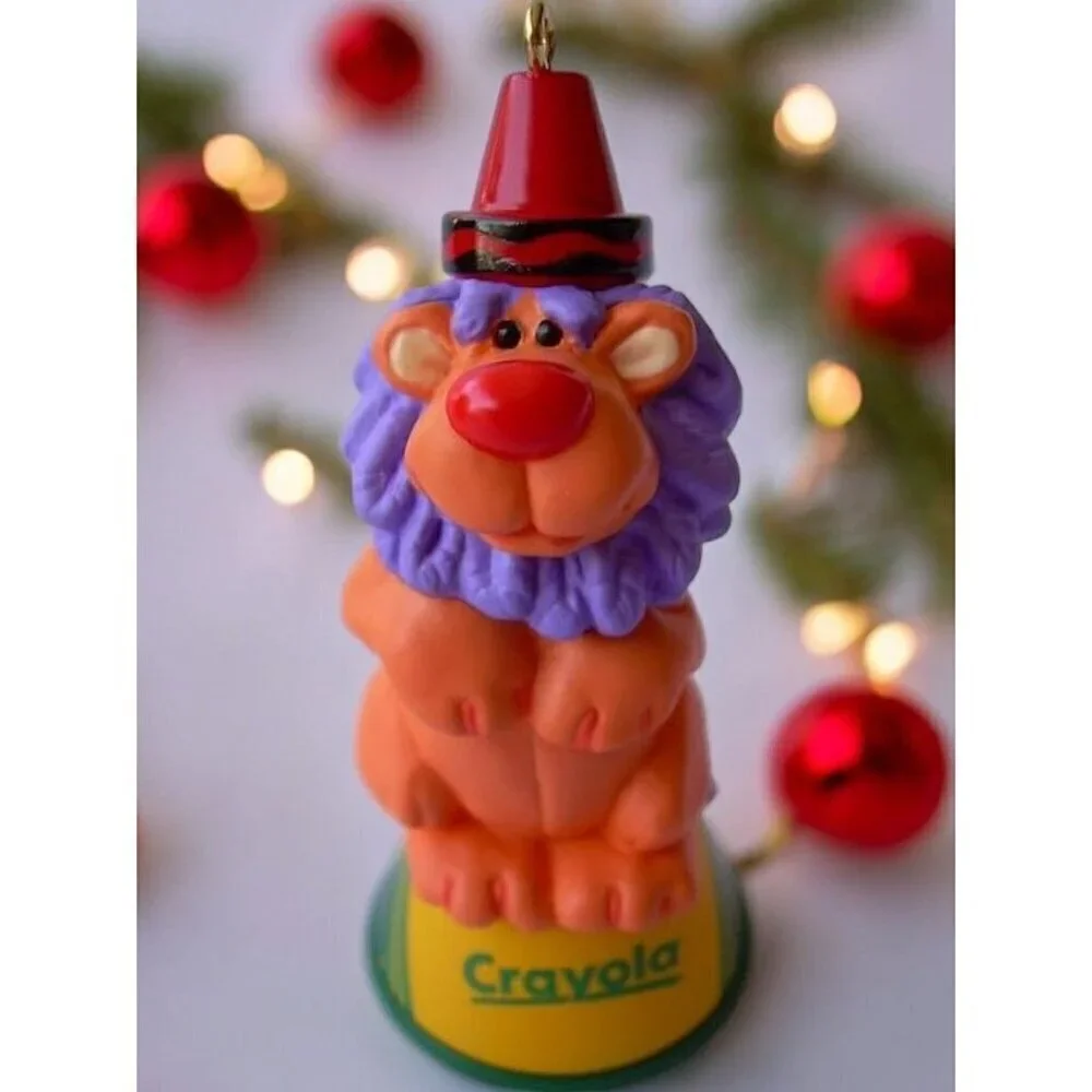 Vintage Hallmark Ornament King Of The Ring Crayola Crayon Lion 2000 NEW
